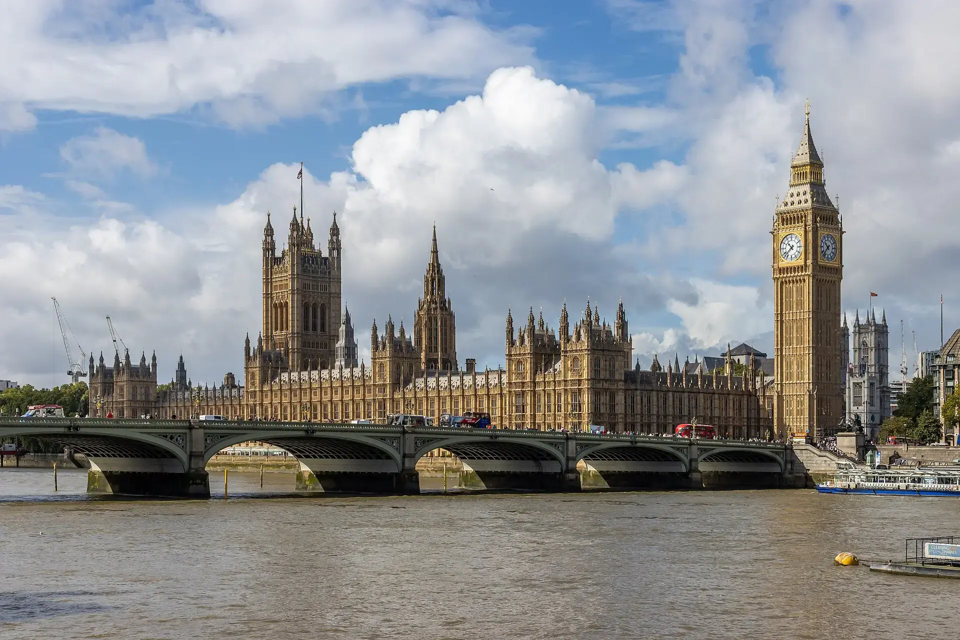 Westminster Bridge and the Palace of Westminster across the Thames